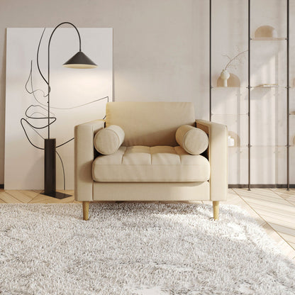 Palo Sofa T | Chair (3.5 feet length) | Tufted