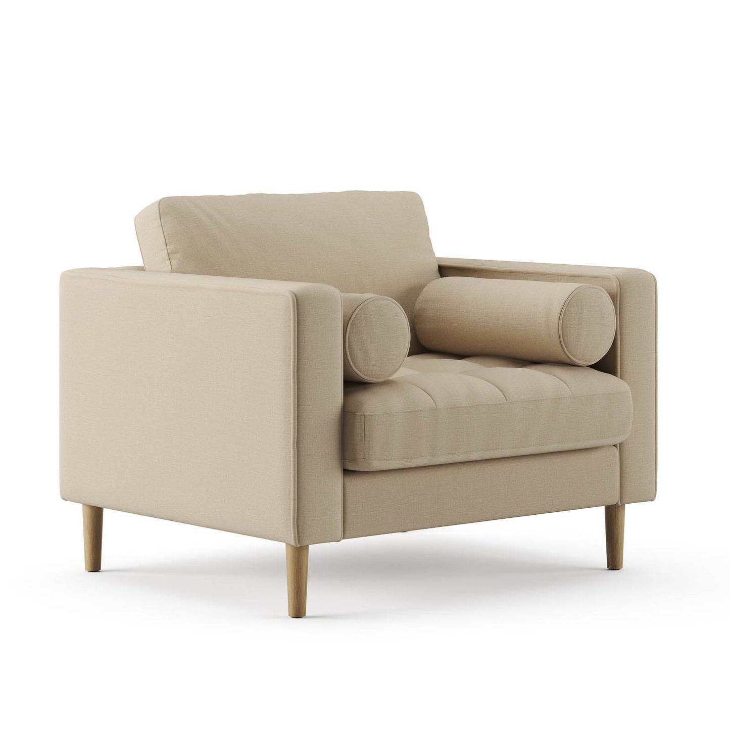 Palo Sofa T | Chair (3.5 feet length) | Tufted