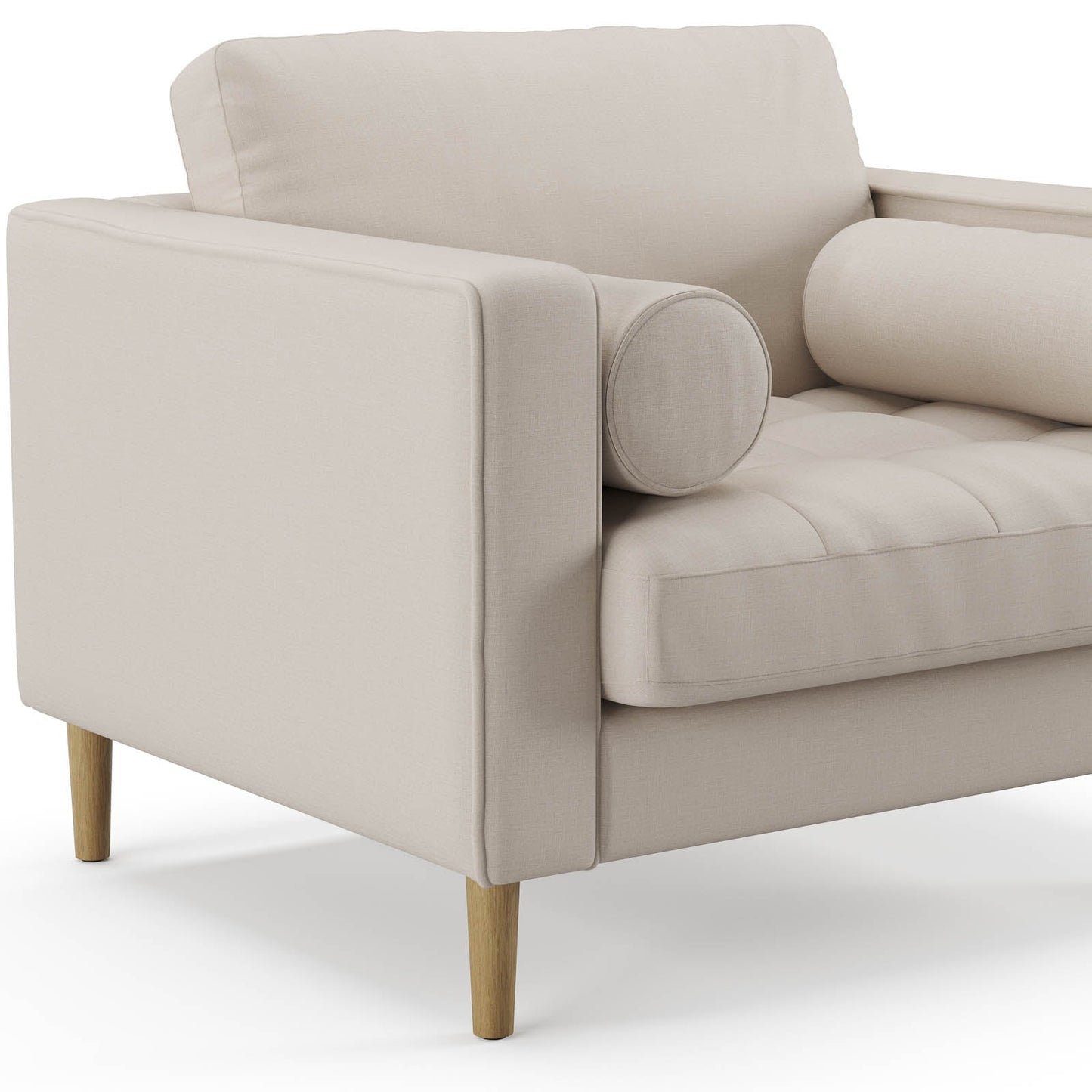 Palo Sofa T | Chair (3.5 feet length) | Tufted