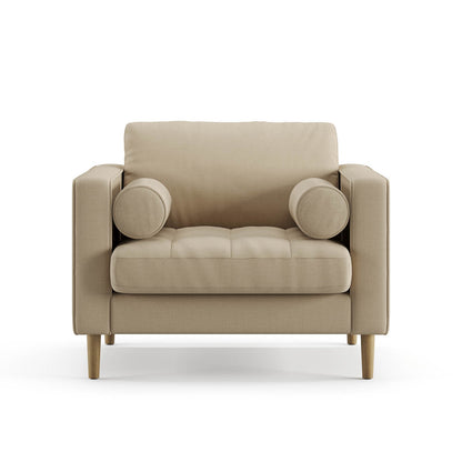 Palo Sofa T | Chair (3.5 feet length) | Tufted