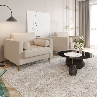 Palo Sofa T | Chair (3.5 feet length) | Tufted