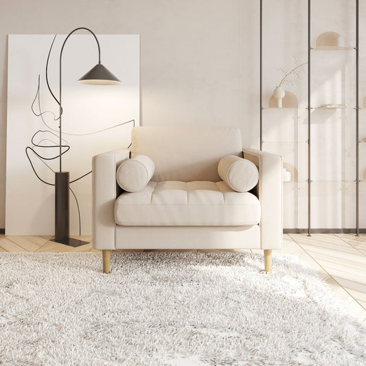 Palo Sofa T | Chair (3.5 feet length) | Tufted