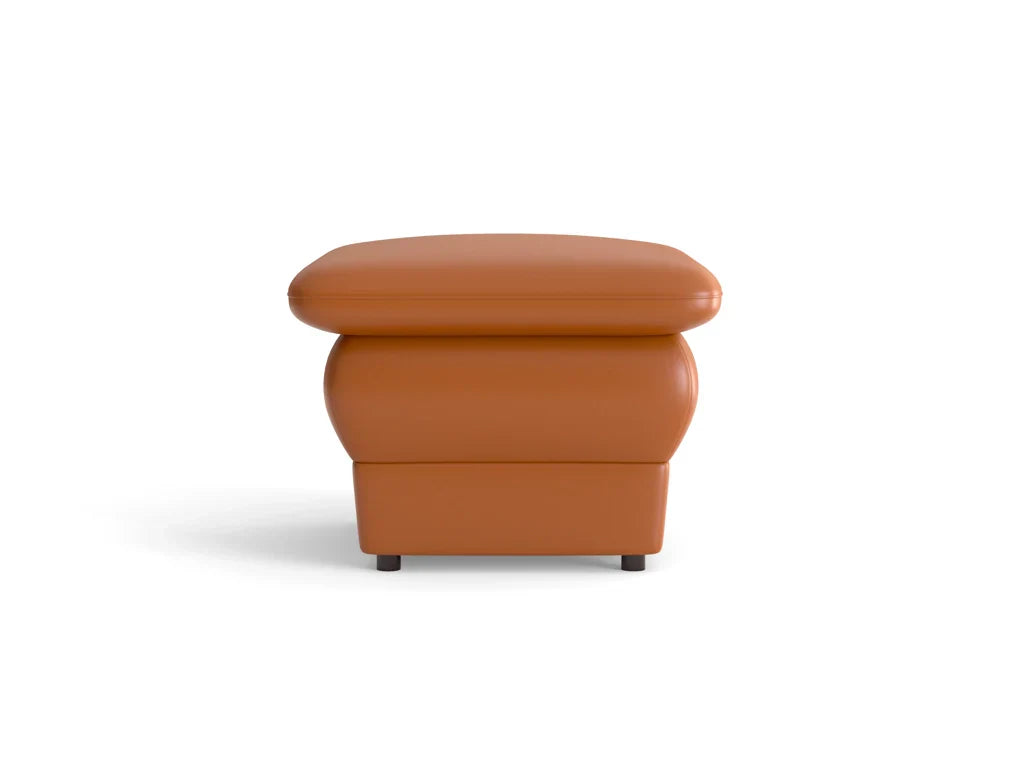 Chiffon Artificial Leather Ottoman