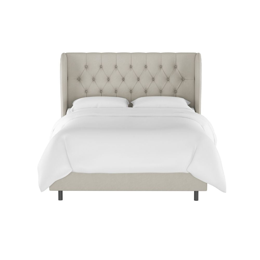 Sansa Upholstered Bed Without Storage In Suede