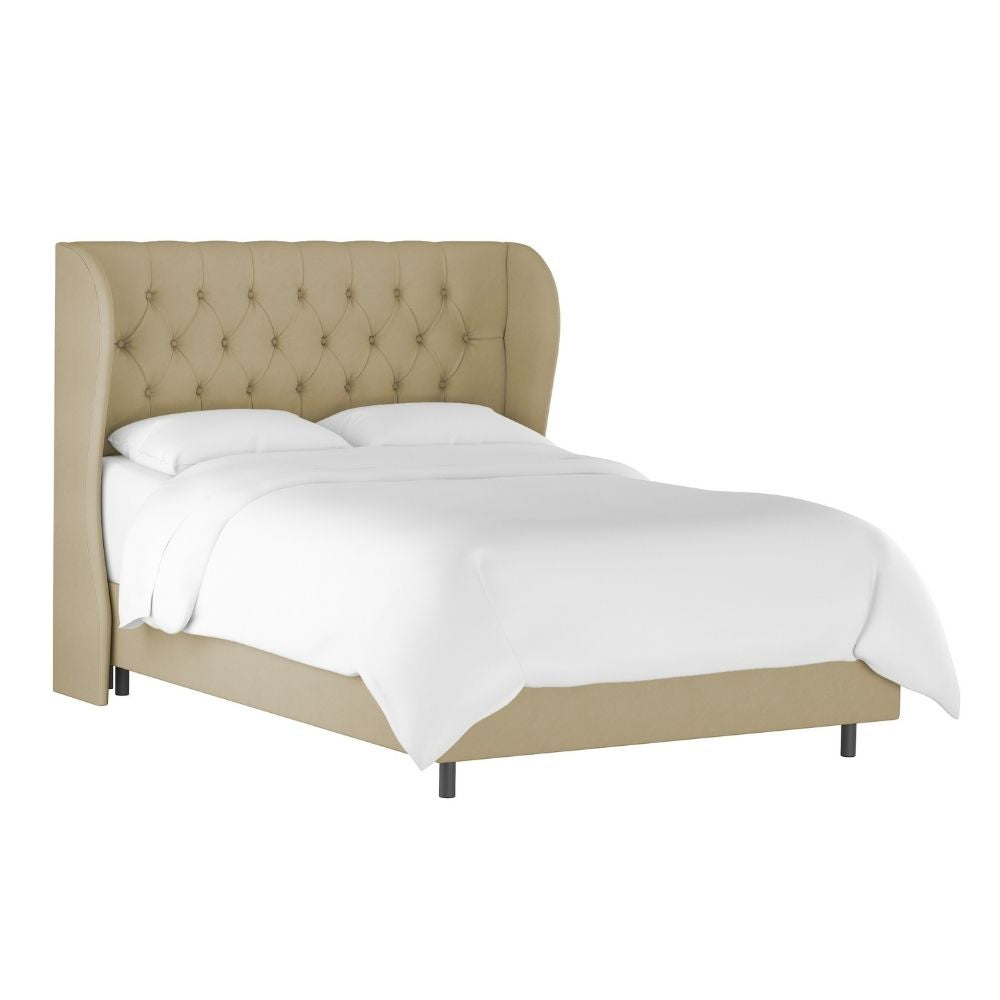 Sansa Upholstered Bed Without Storage In Suede