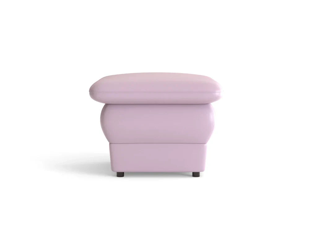 Chiffon Artificial Leather Ottoman
