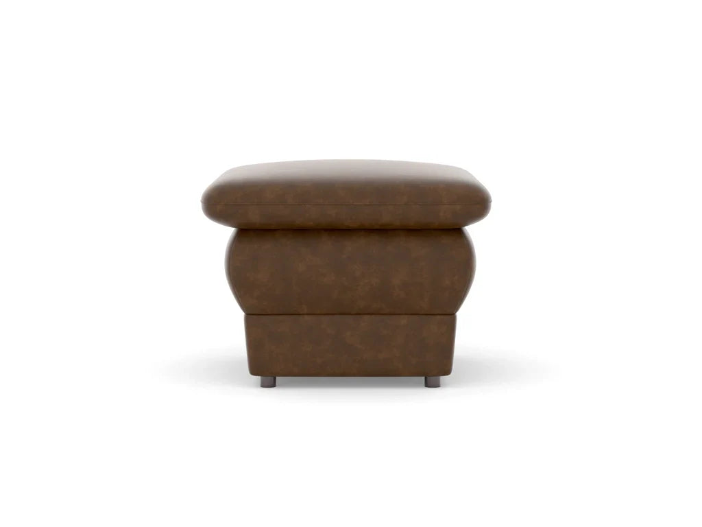 Chiffon Artificial Leather Ottoman