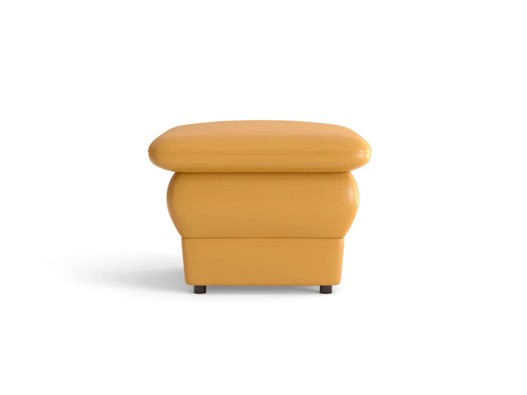 Chiffon Artificial Leather Ottoman