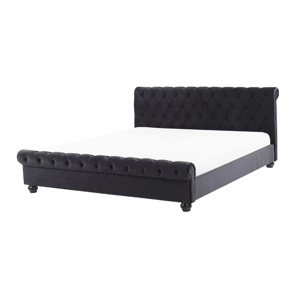 Arya Upholstered Bed Without Storage In Suede