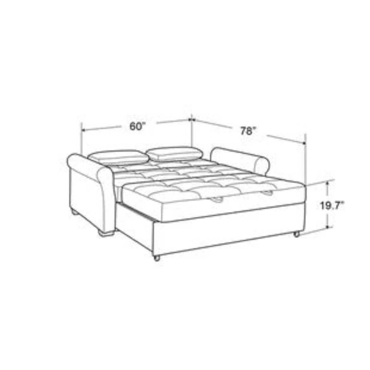 Elegance Scape Sofa Cum Bed in Suede