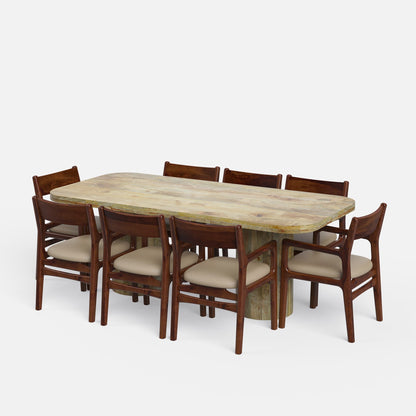 Alba-Kiyomi Dining Table Set - 6 & 8 Seater/ All sizes