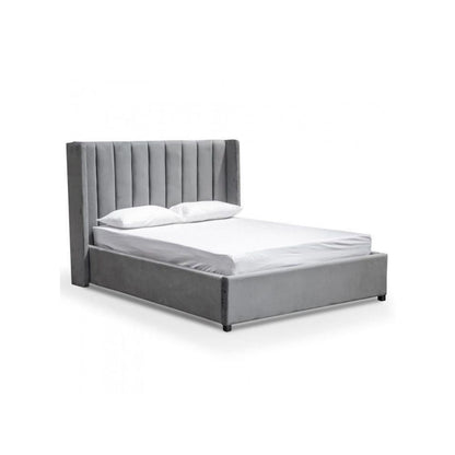 Kingdom Upholstered Bed Without Storage In Suede