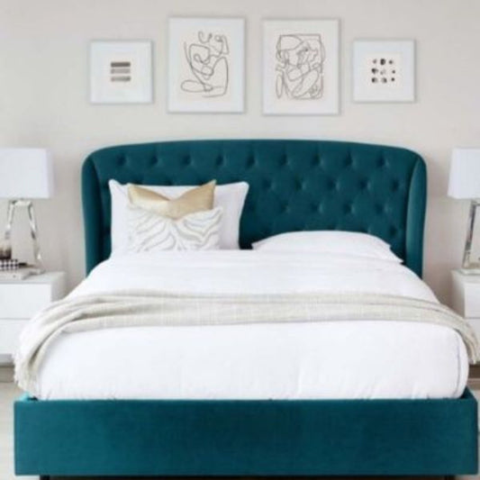 Russia Luxury Upholstered Bed Without Storage In Suede