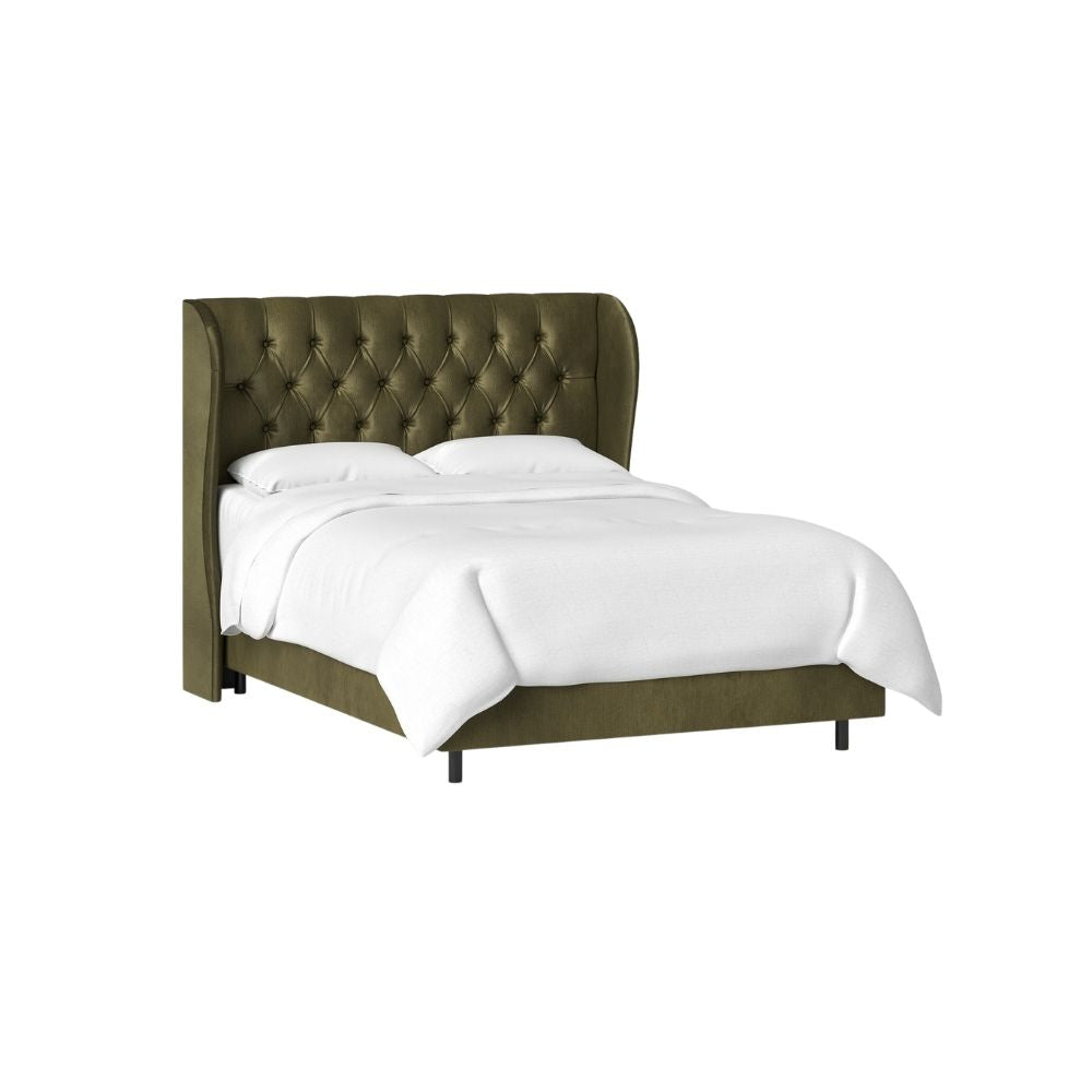 Sansa Upholstered Bed Without Storage In Suede