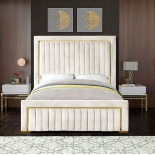 Sydney Upholstered Bed Without Storage In Suede