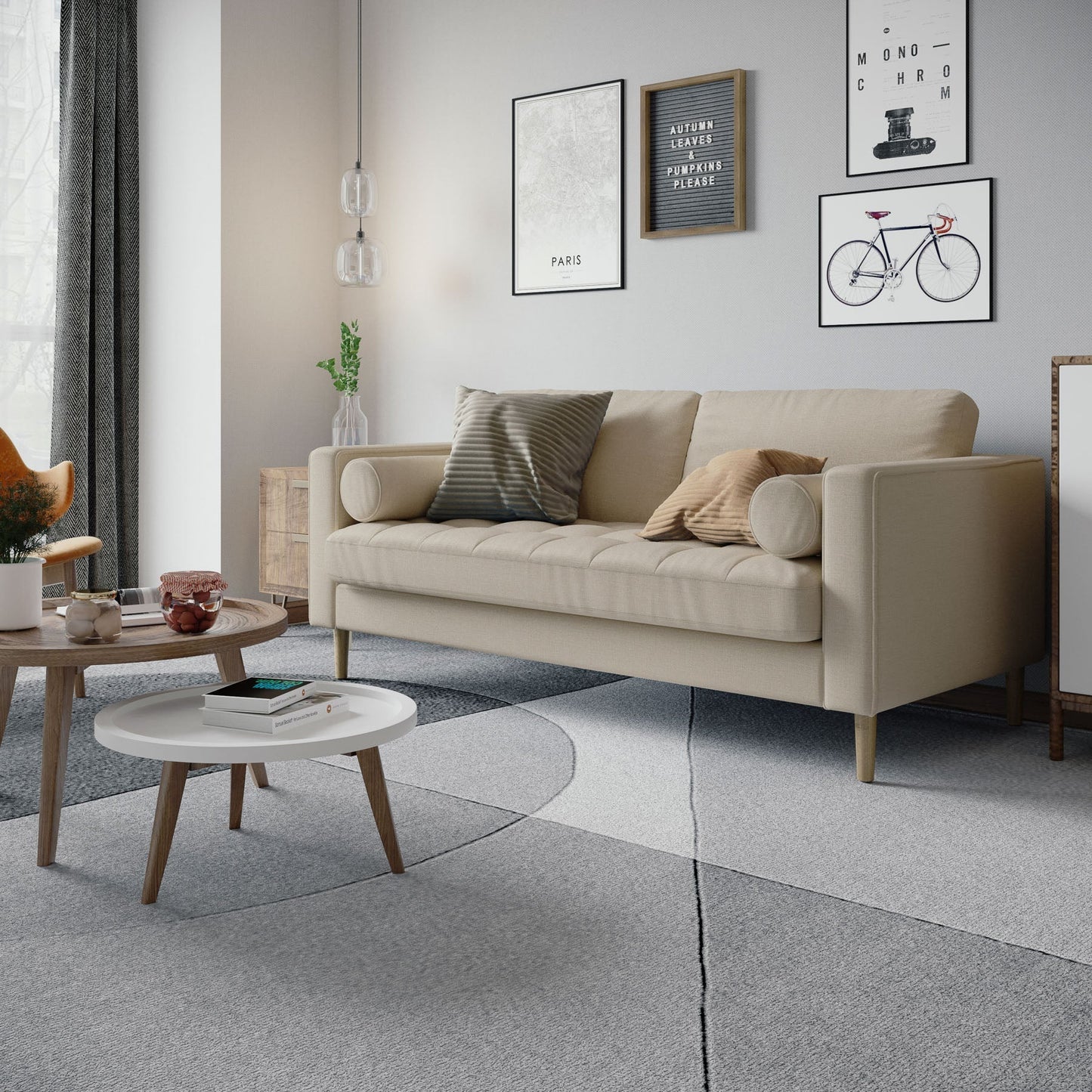 Palo Sofa T | 2.5 Seater (6 feet) | Tufted