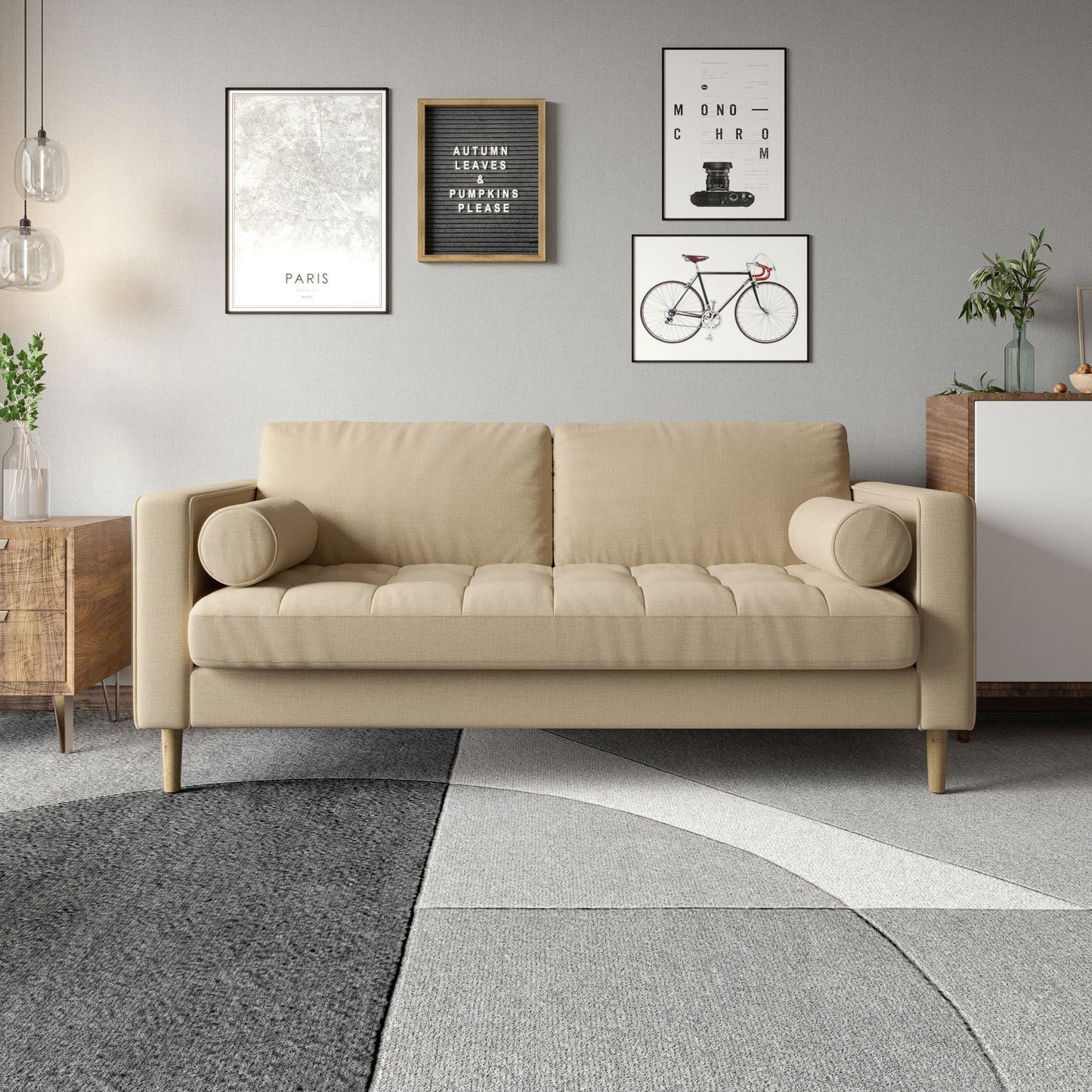 Palo Sofa T | 2.5 Seater (6 feet) | Tufted