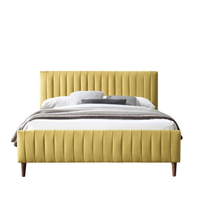 Konya Upholstered Bed Without Storage In Suede