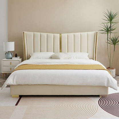 Visa Upholstered Bed Without Storage In Suede