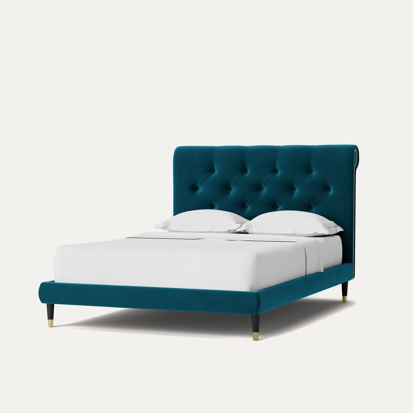 Oxford King Modern Upholstered Bed Without Storage In Suede