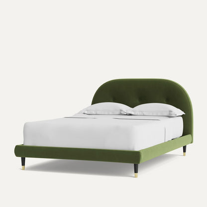 Noa King Upholstered Bed Without Storage In Suede