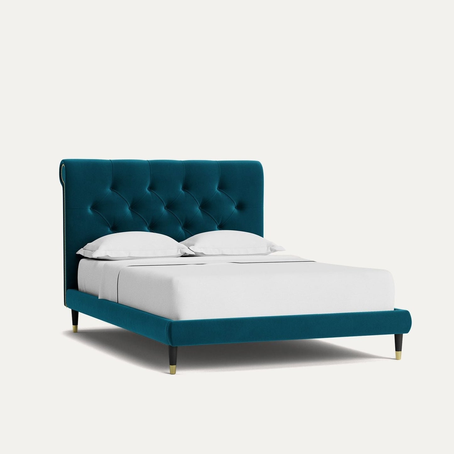 Oxford King Modern Upholstered Bed Without Storage In Suede