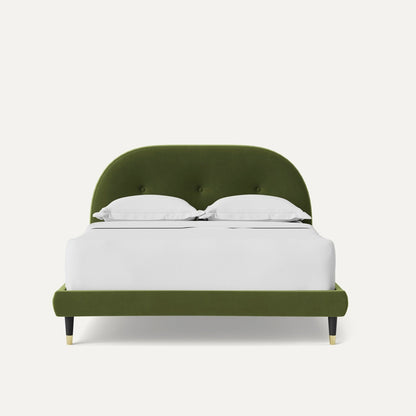 Noa King Upholstered Bed Without Storage In Suede