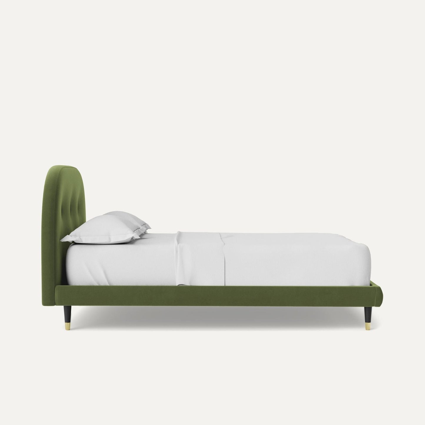 Noa King Upholstered Bed Without Storage In Suede