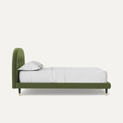 Noa King Upholstered Bed Without Storage In Suede