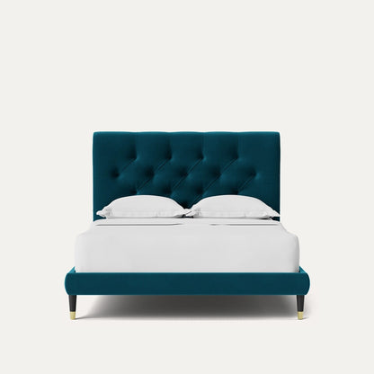 Oxford King Modern Upholstered Bed Without Storage In Suede