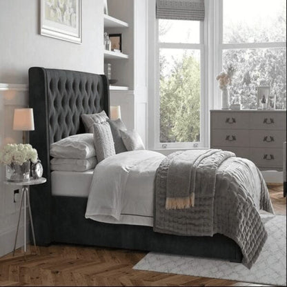 Austin Upholstered Bed Without Storage In Suede