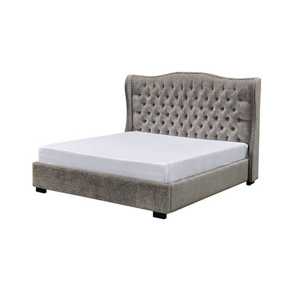 Benin Upholstered Bed Without Storage In Suede