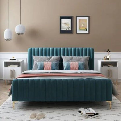 Rome Upholstered Bed Without Storage In Suede