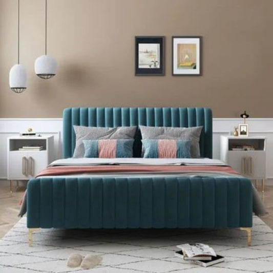 Rome Upholstered Bed Without Storage In Suede