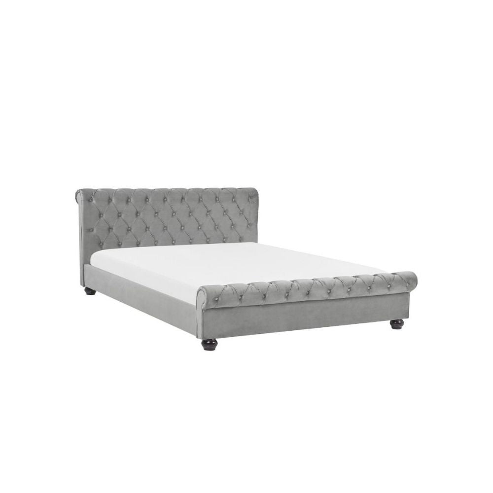 Arya Upholstered Bed Without Storage In Suede