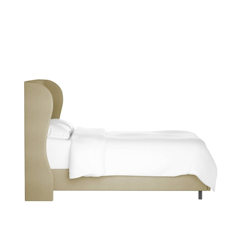 Sansa Upholstered Bed Without Storage In Suede