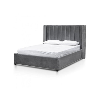 Kingdom Upholstered Bed Without Storage In Suede