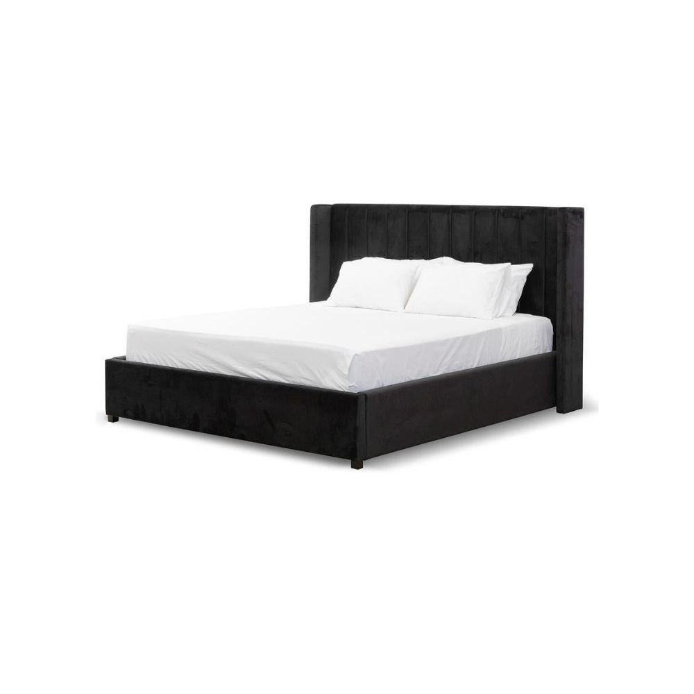 Kingdom Upholstered Bed Without Storage In Suede