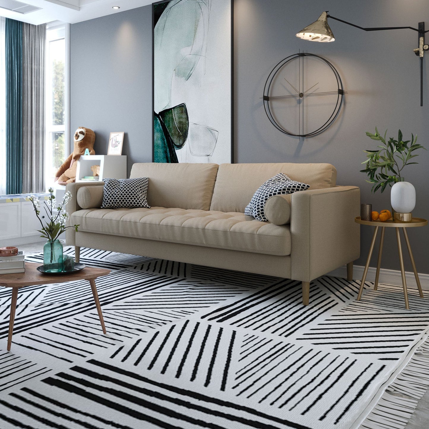 Palo Sofa T  | 3+ Seater (7 feet) | Tufted