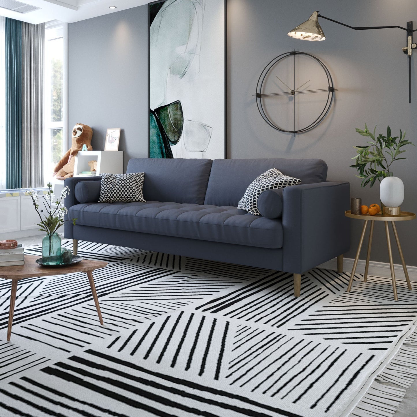 Palo Sofa T  | 3+ Seater (7 feet) | Tufted