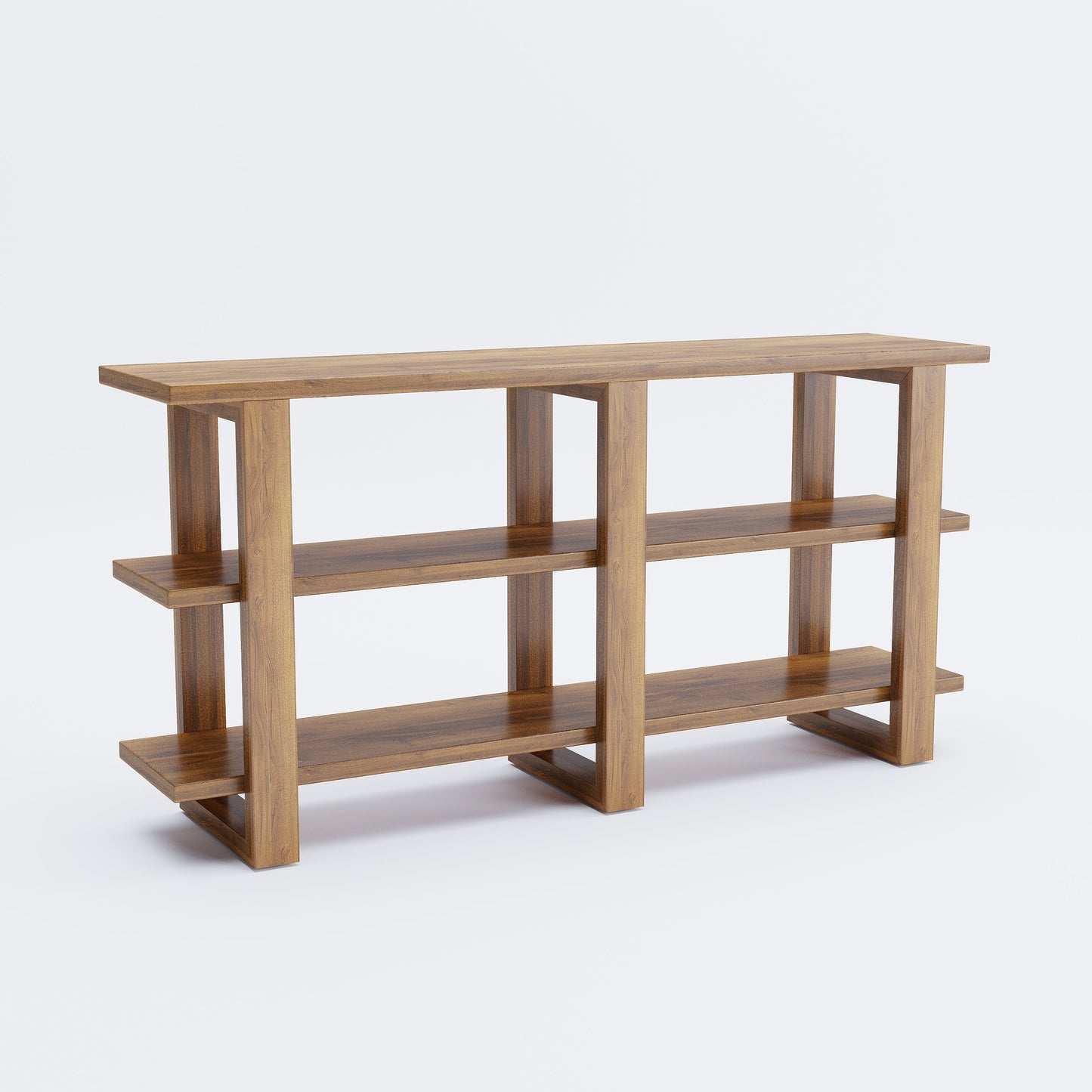 Harmony Console - TV Unit/Low Shelf - Solid Teak Wood