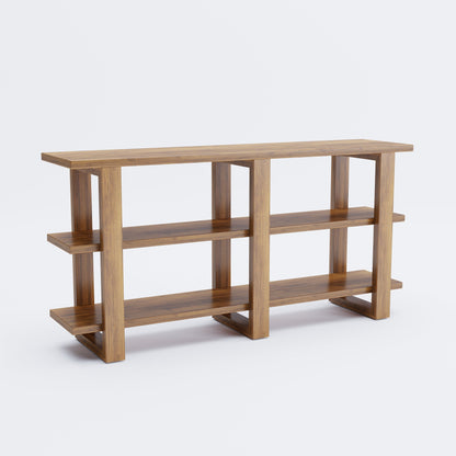 Harmony Console - TV Unit/Low Shelf - Solid Teak Wood