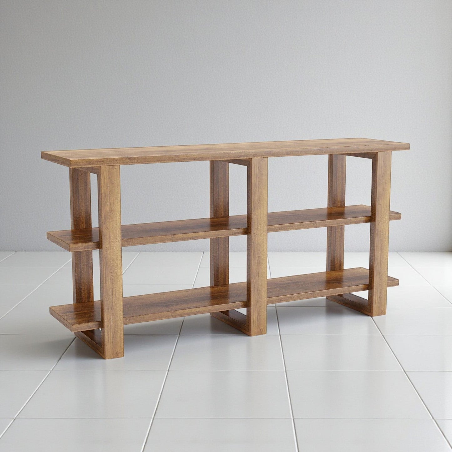 Harmony Console - TV Unit/Low Shelf - Solid Teak Wood