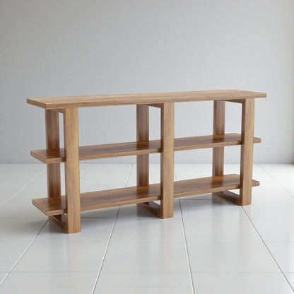 Harmony Console - TV Unit/Low Shelf - Solid Teak Wood