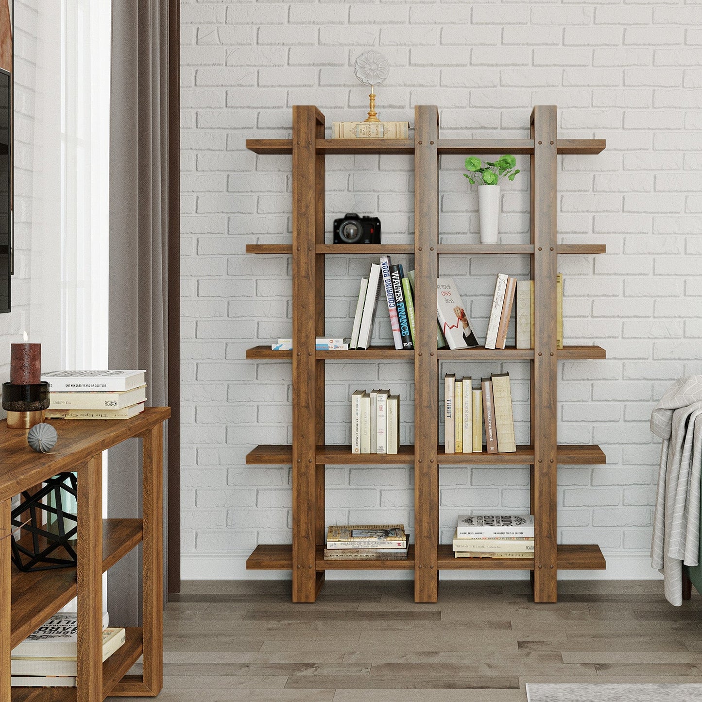 Harmony Shelf/Bookcase - 49" - Solid Teak Wood