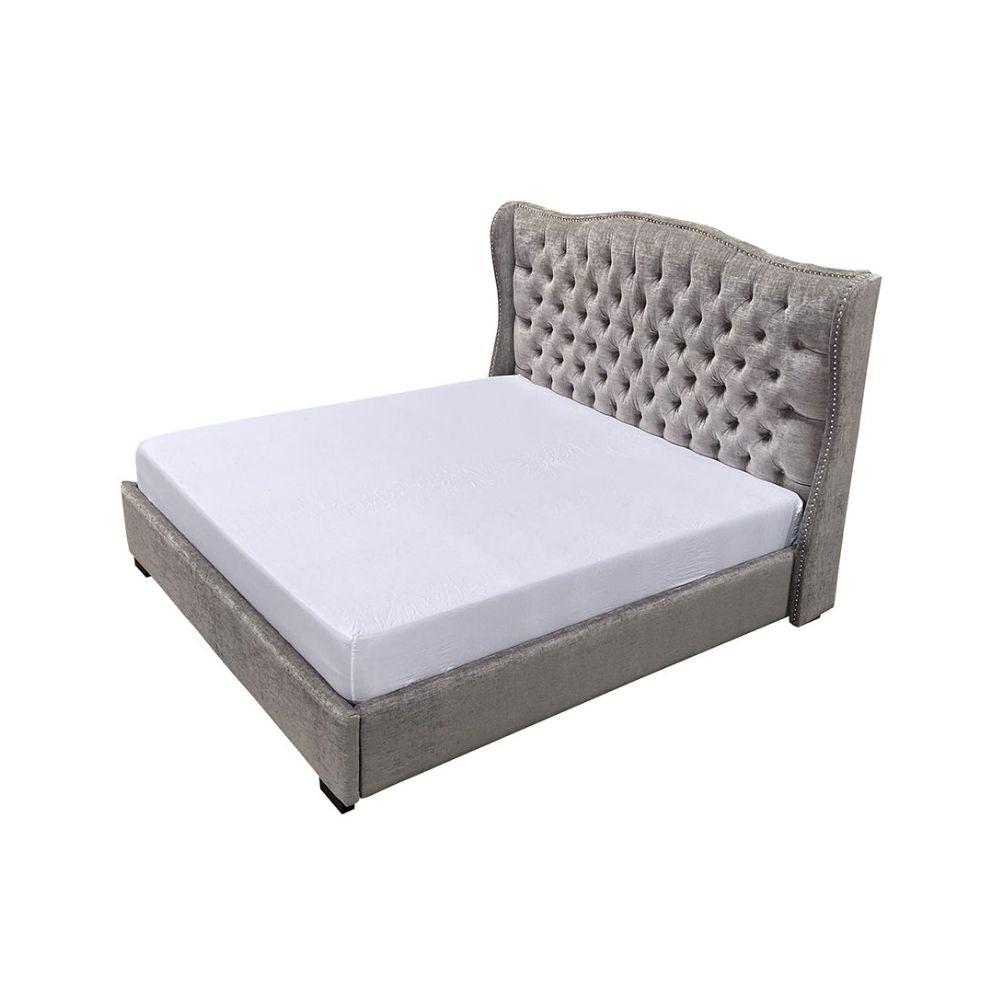 Benin Upholstered Bed Without Storage In Suede