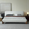 Amara Upholstered Bed Without Storage In Towel Suede Fabric