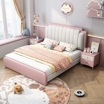 Delta Upholstered Kids Bed Without Storage In Suede