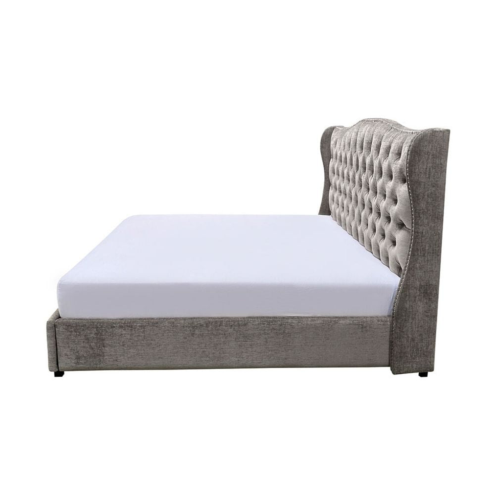 Benin Upholstered Bed Without Storage In Suede