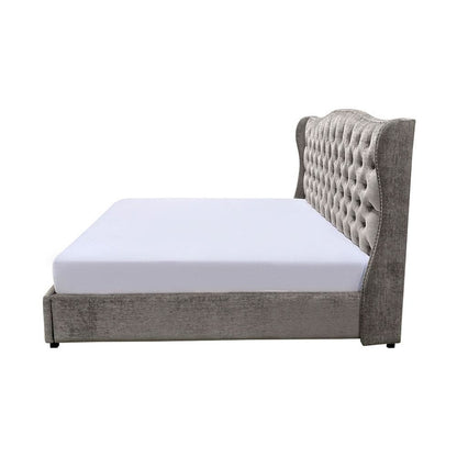 Benin Upholstered Bed Without Storage In Suede